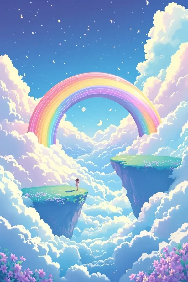 彩虹桥 治愈奇幻 彩虹桥 动漫封面